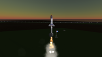 Lift-off of the first rocket from the Marshall Islands